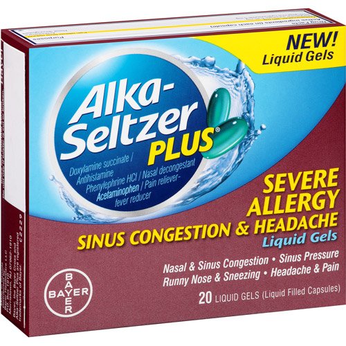 Alka-Seltzer Plus Severe Allergy Sinus Congestion And Headache Liquid ...