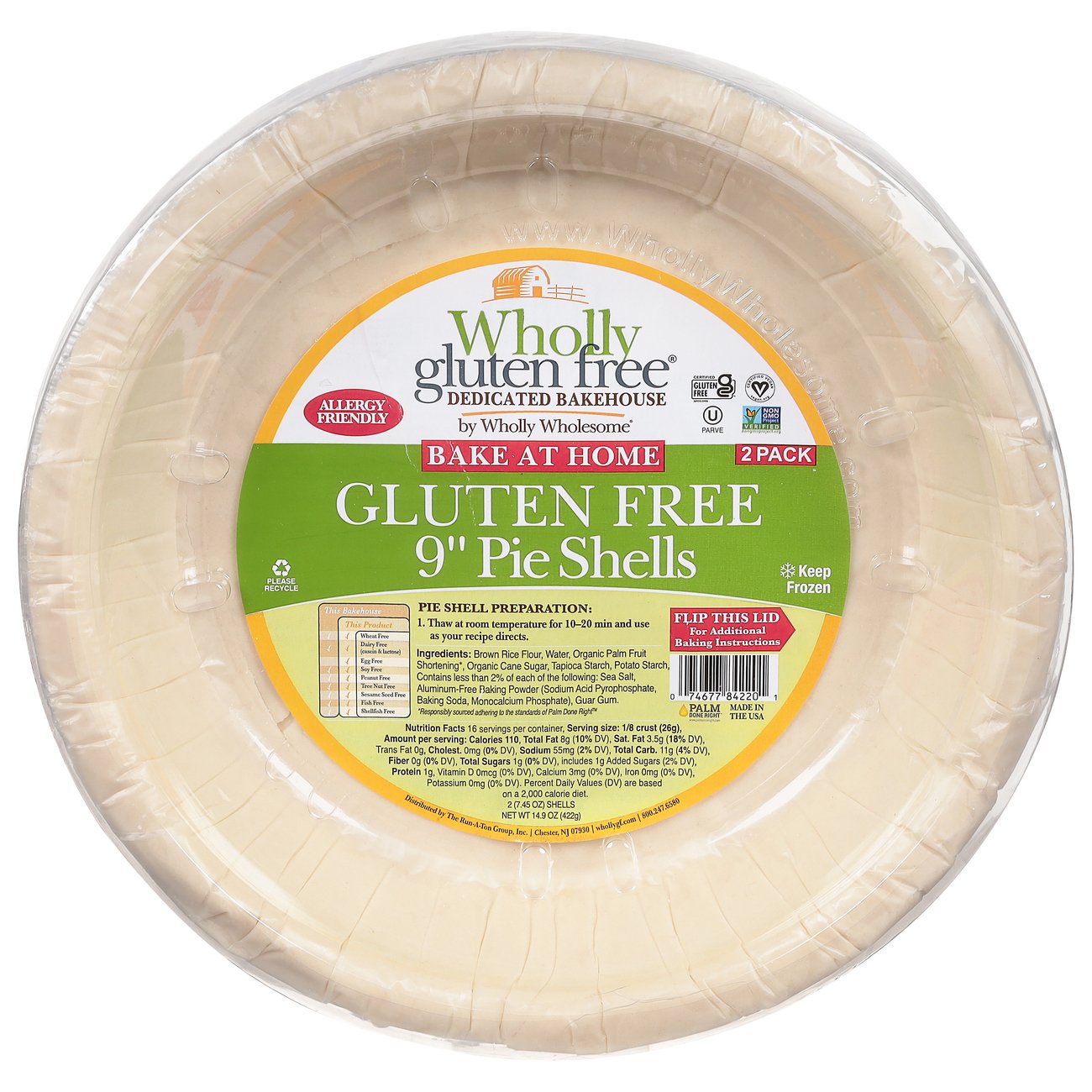 Wholly Wholesome Gluten Free Pie Crust Shop Baking Ingredients at HEB