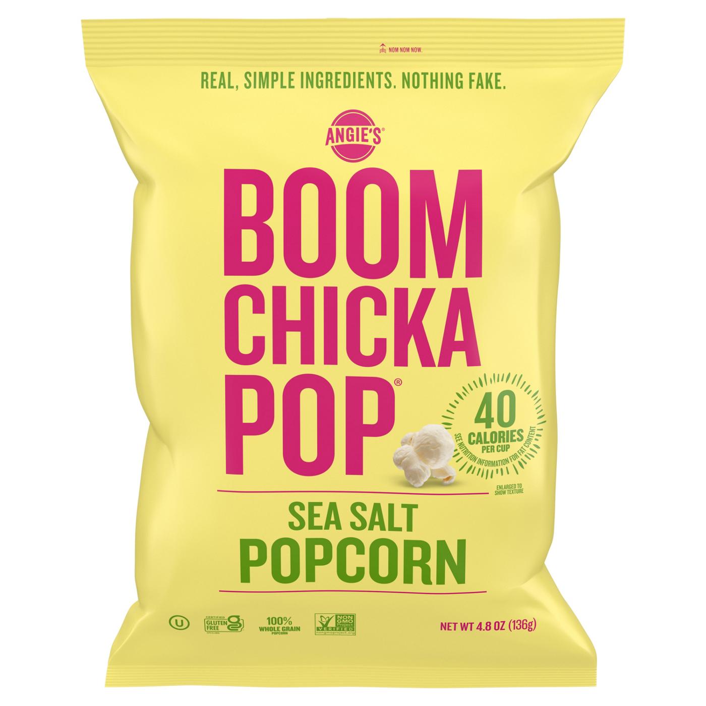 Angie's BOOMCHICKAPOP Sea Salt Popcorn; image 1 of 7