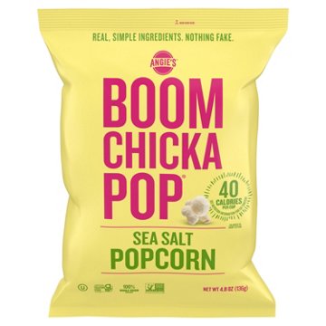 Angie's BOOMCHICKAPOP Sea Salt Popcorn, 4.8 oz