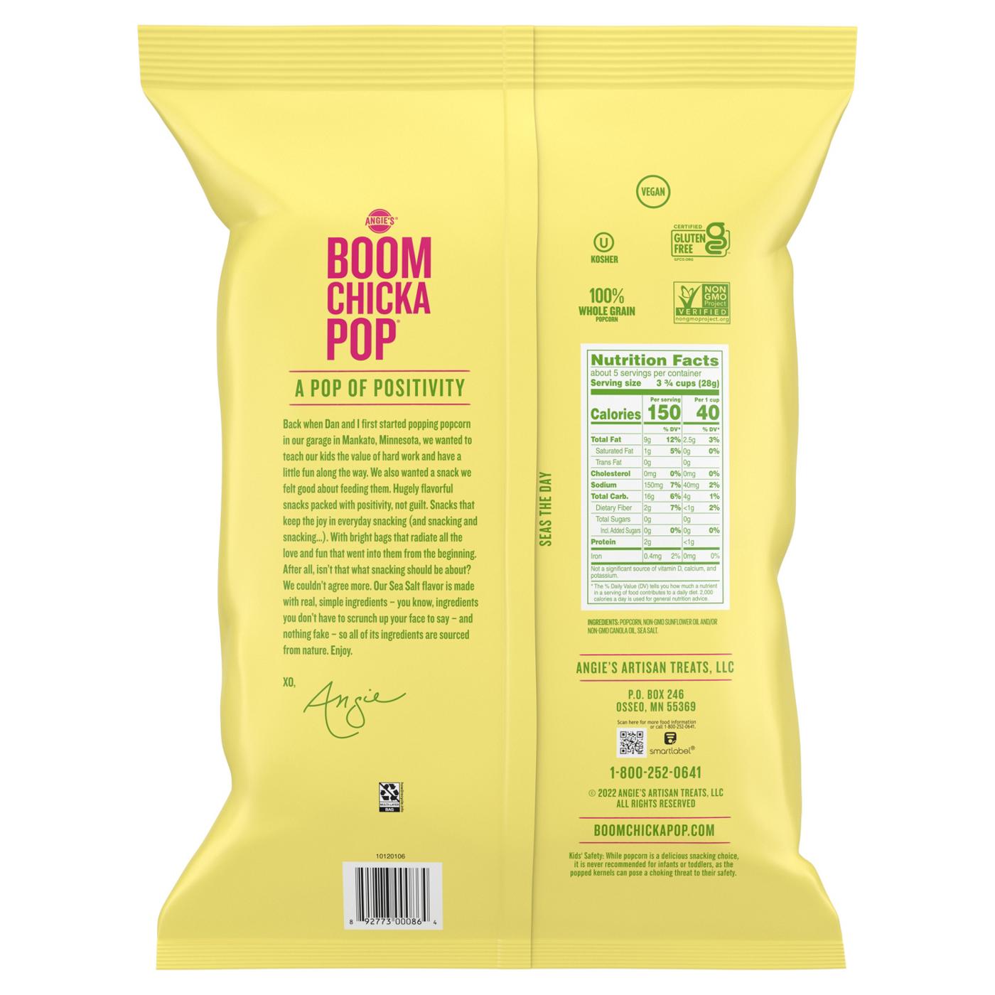 Angie's BOOMCHICKAPOP Sea Salt Popcorn; image 4 of 7