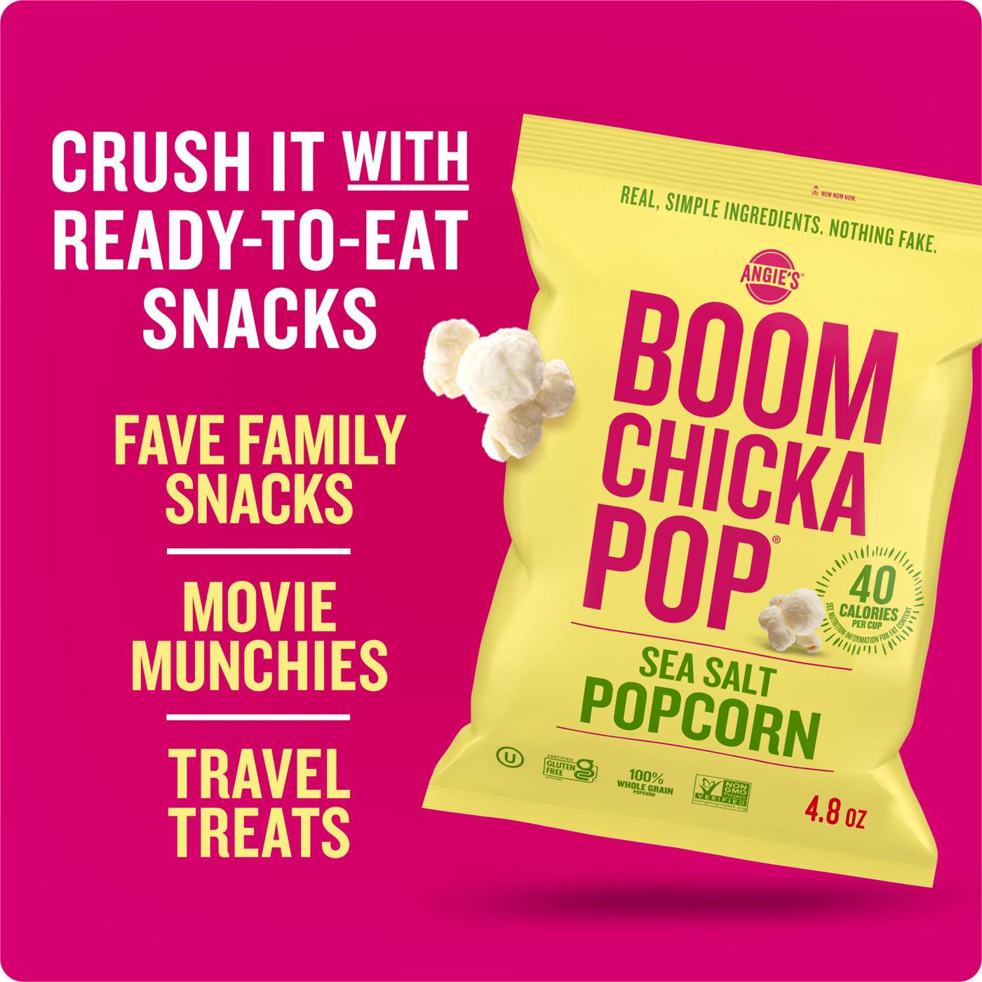 Angie's BOOMCHICKAPOP Sea Salt Popcorn; image 7 of 7