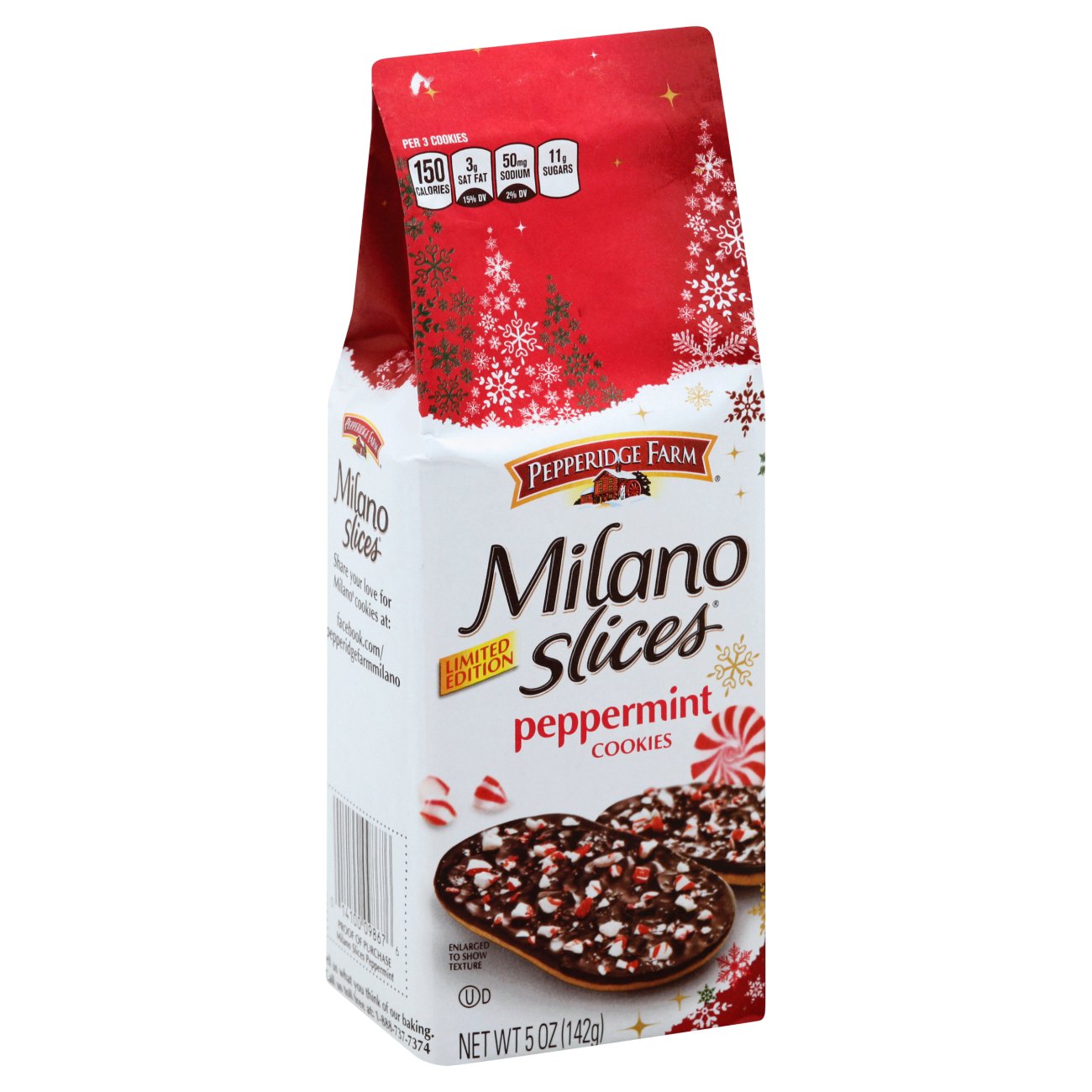 Pepperidge Farm Milano Slices Peppermint Cookies - Shop Cookies At H-E-B