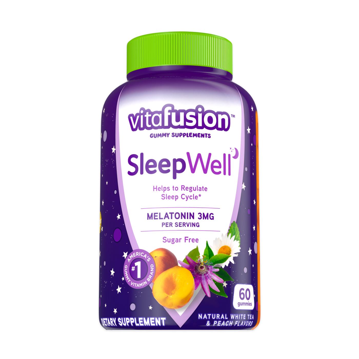Vitafusion Sleepwell Sleep Well Gummy Sleep Support for Adults White Tea with Passion Fruit; image 1 of 6