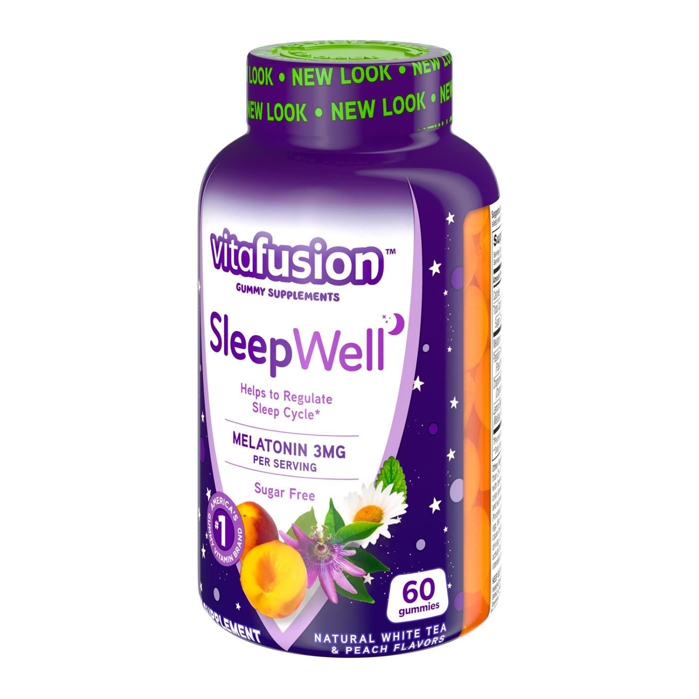 Vitafusion Sleepwell Sleep Well Gummy Sleep Support for Adults White Tea with Passion Fruit; image 4 of 6