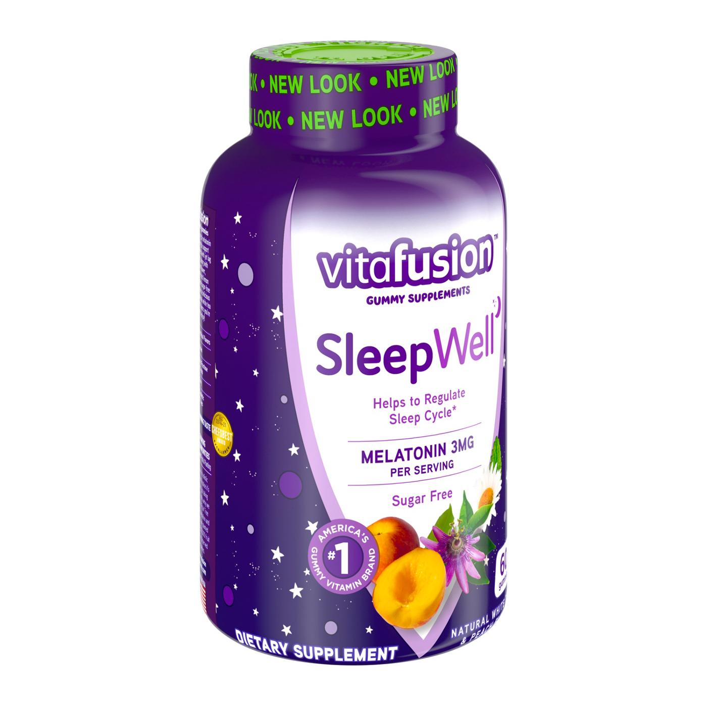 Vitafusion Sleepwell Sleep Well Gummy Sleep Support for Adults White Tea with Passion Fruit; image 5 of 6