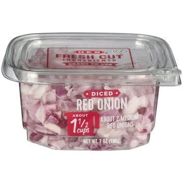 H-E-B Fresh Diced Red Onion, 7 oz