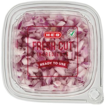 H-E-B Fresh Diced Red Onion, 7 oz