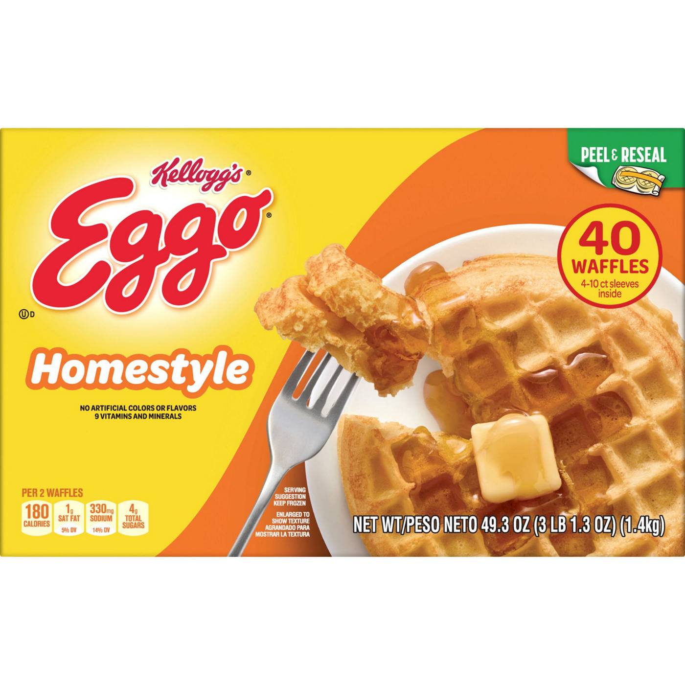 Eggo Homestyle Frozen Waffles, 49.3 oz Shop Entrees & sides at HEB