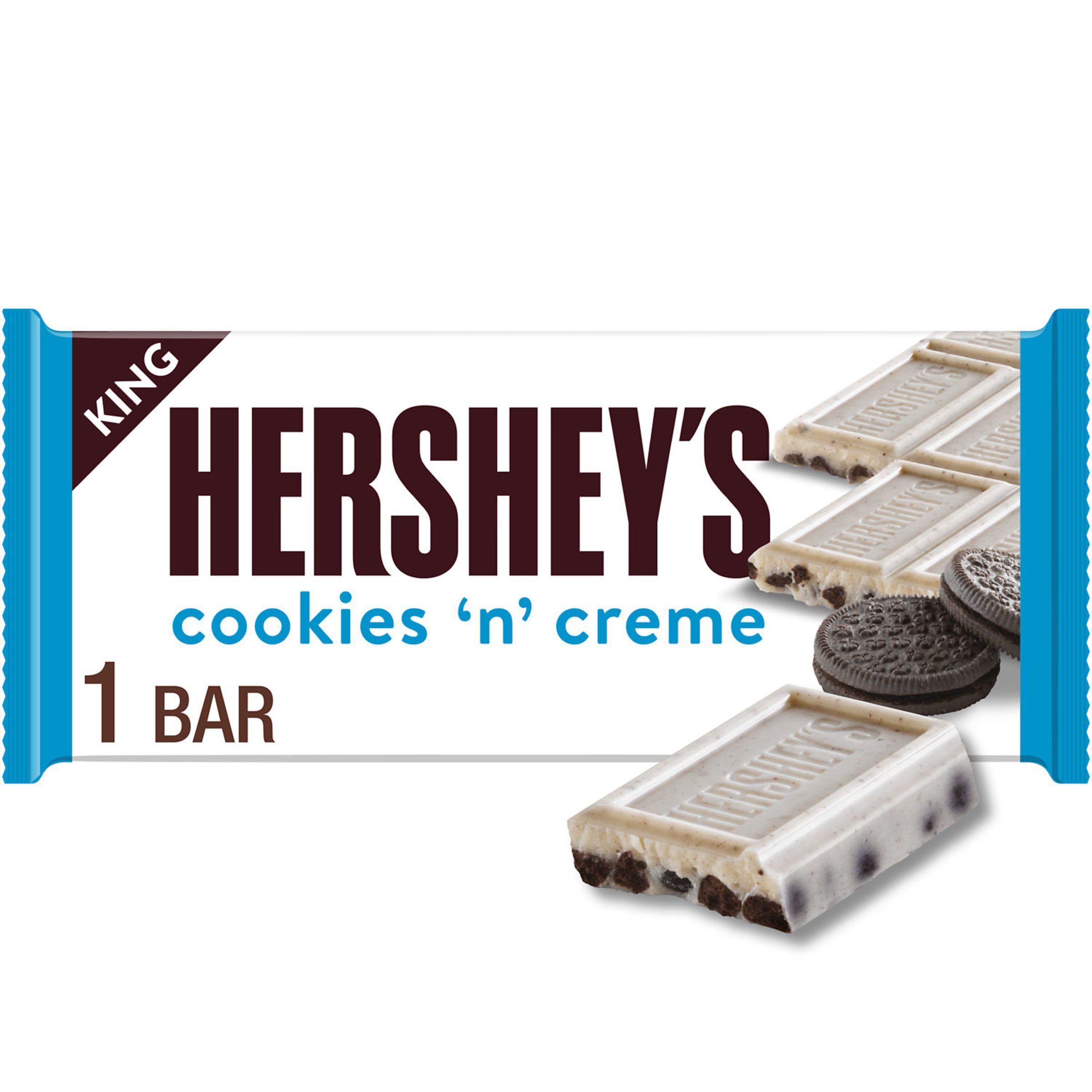 Hershey's Cookies 'n' Creme Candy Bar - King Size, 2.6 oz | Joe