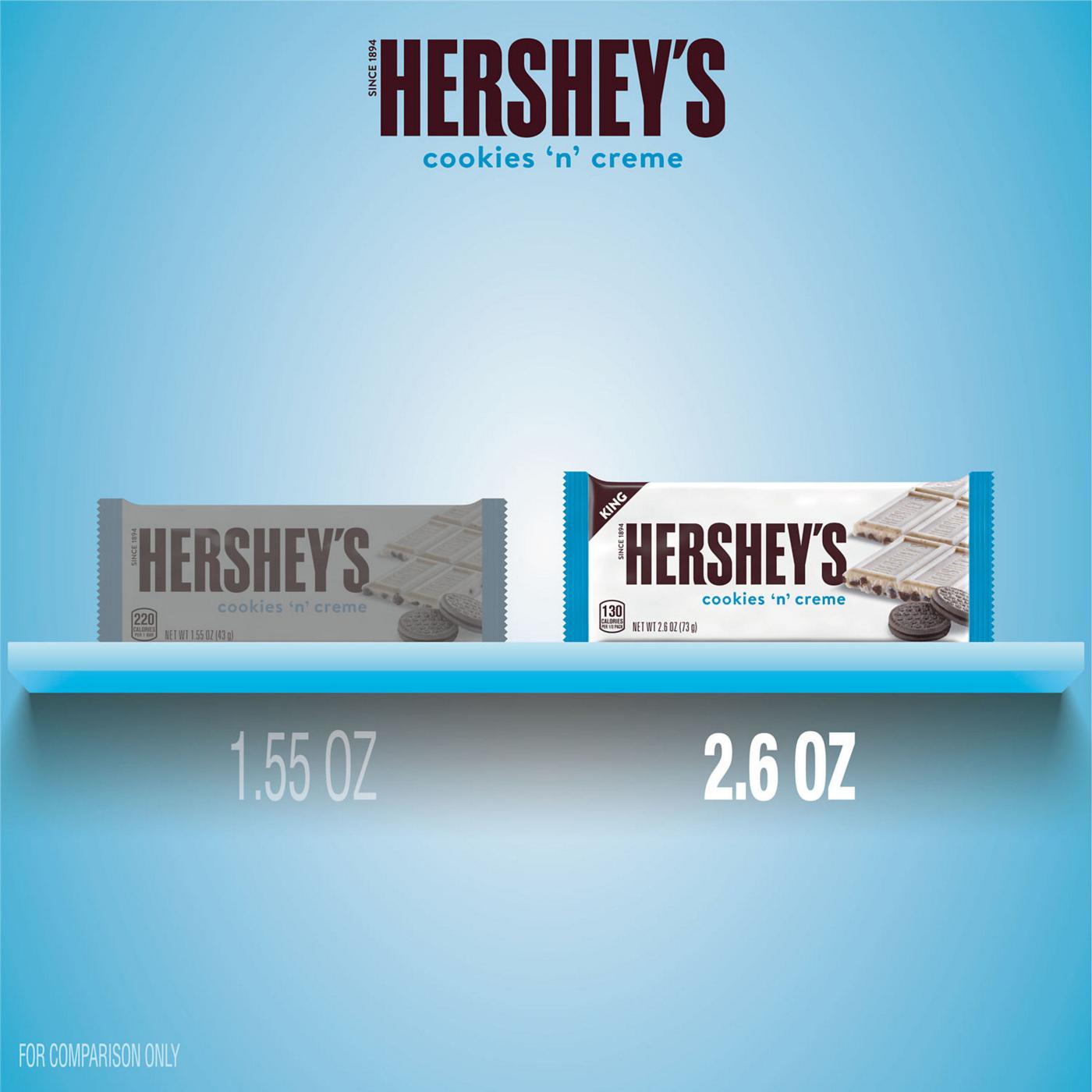 Hershey's Cookies 'n' Creme Candy Bar - King Size; image 6 of 7