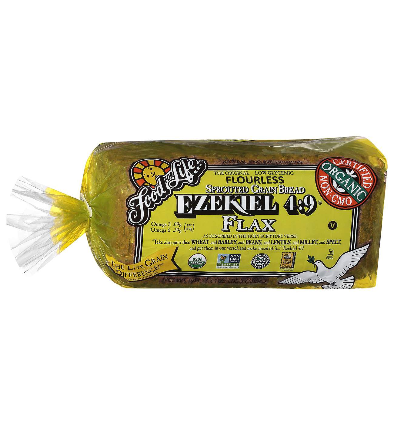 Food For Life Ezekiel 4:9 Sprouted Grain Flax Bread; image 1 of 5