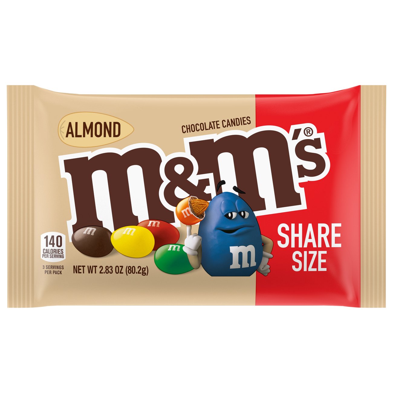 m&m share size bag