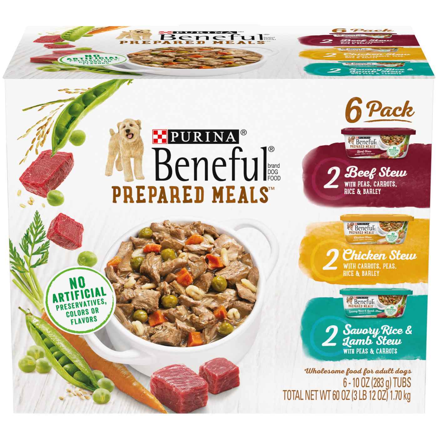 Beneful Purina Beneful High Protein, Gravy Wet Dog Food Variety Pack, Prepared Meals Stew; image 1 of 9