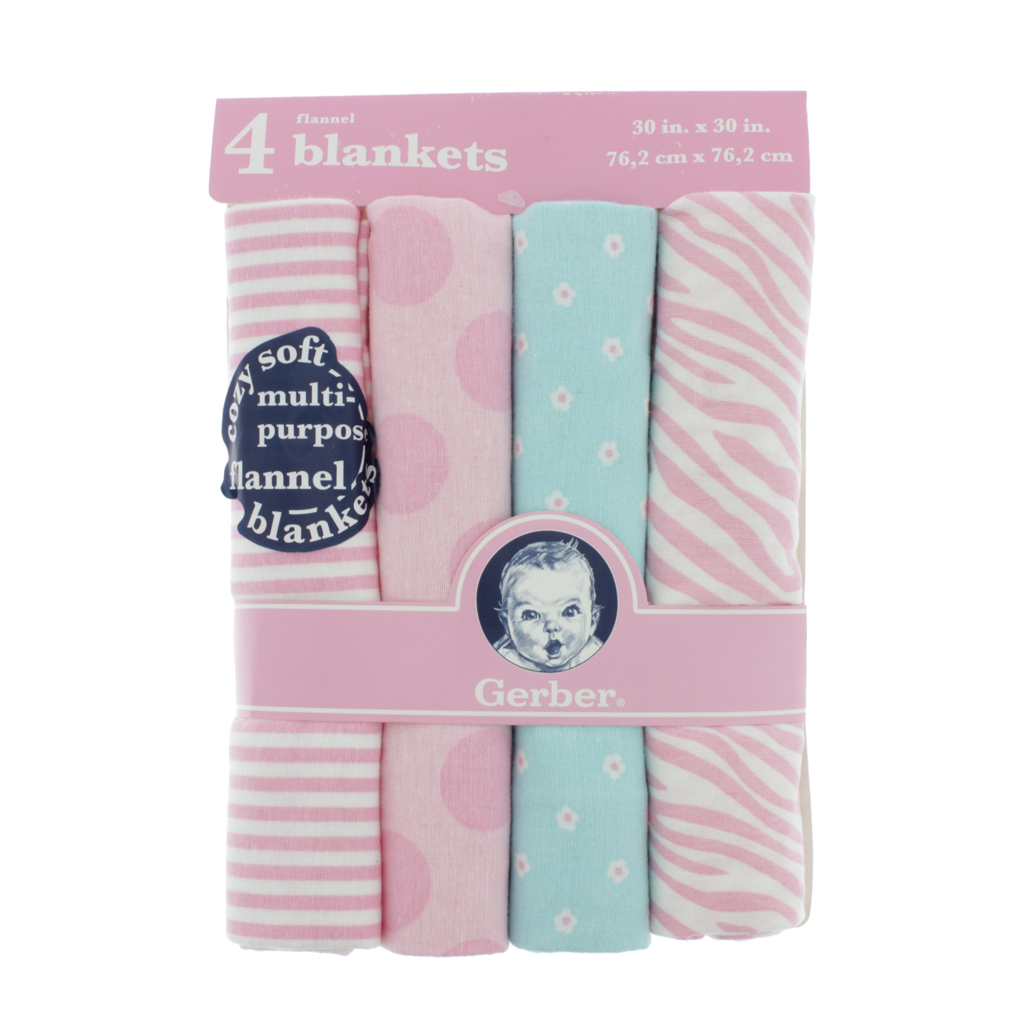 Gerber Flannel Receiving Blankets, Girl Shop at HEB