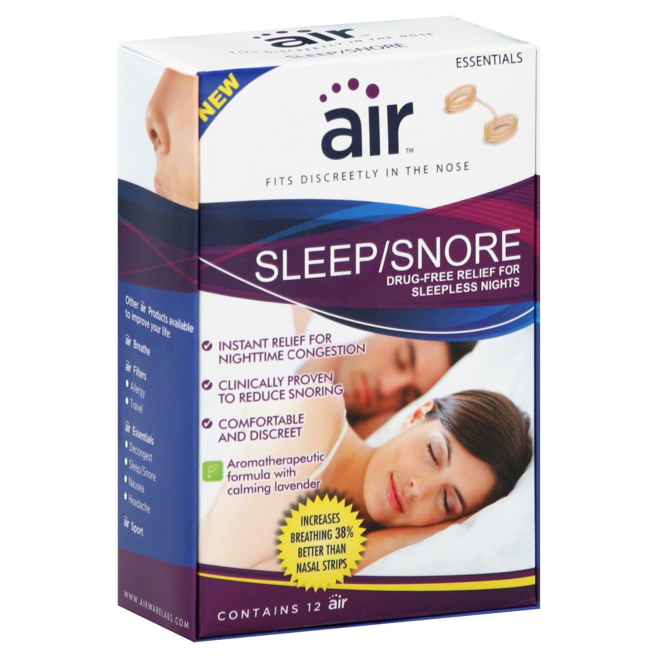 Air Essentials Sleep/Snore Nasal Filters - Shop Sleep & snoring aids at ...