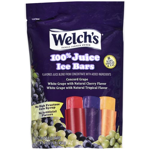 Welch's 100 Juice Ice Bars Shop Bars & pops at HEB