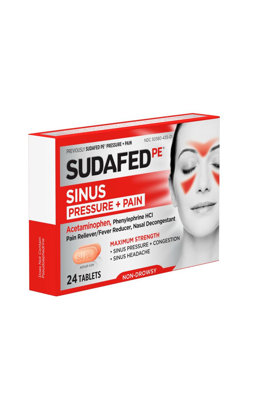 Sudafed PE Sinus Pressure + Pain Tablets; image 3 of 7