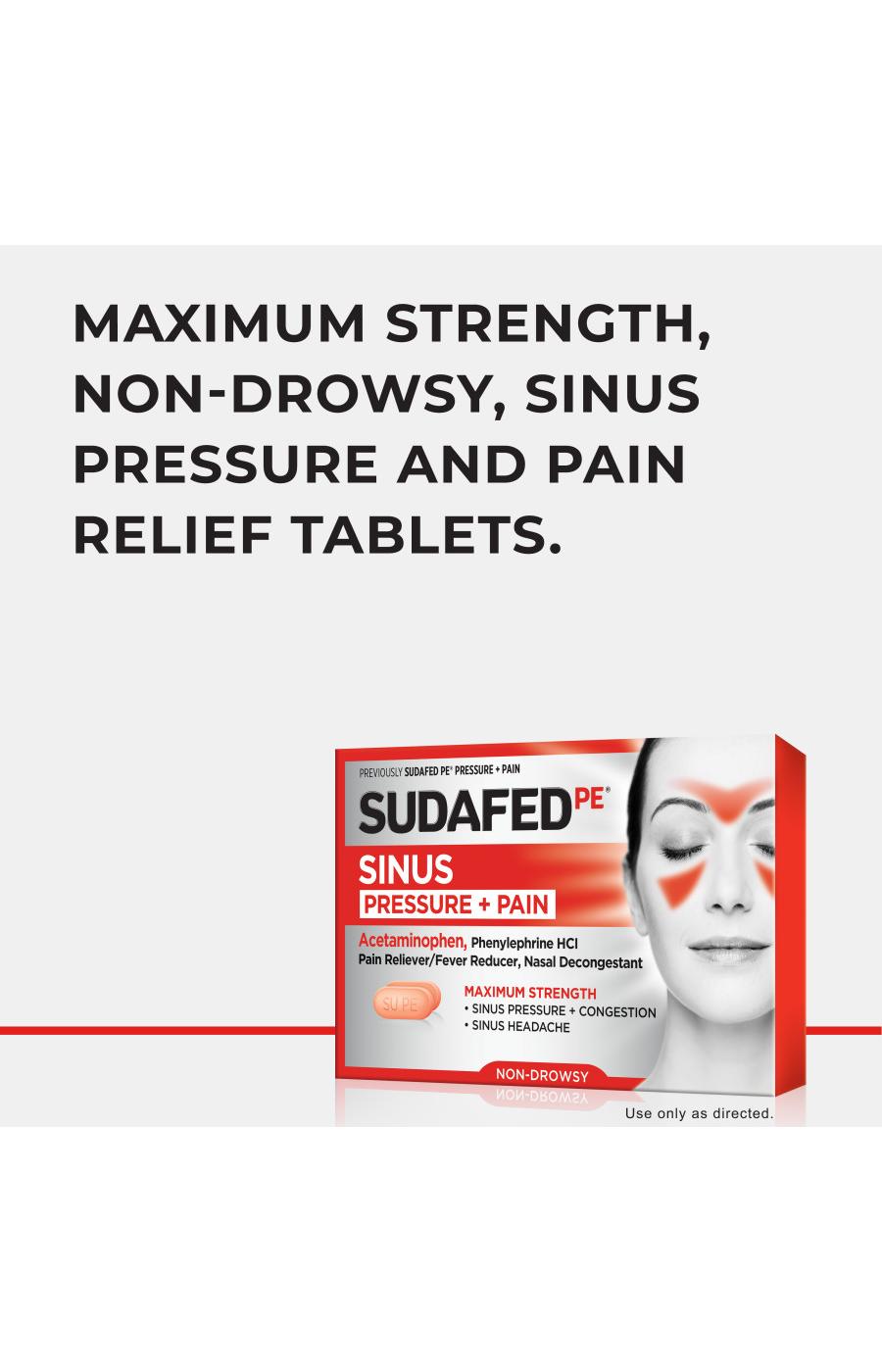 Sudafed PE Sinus Pressure + Pain Tablets; image 5 of 7