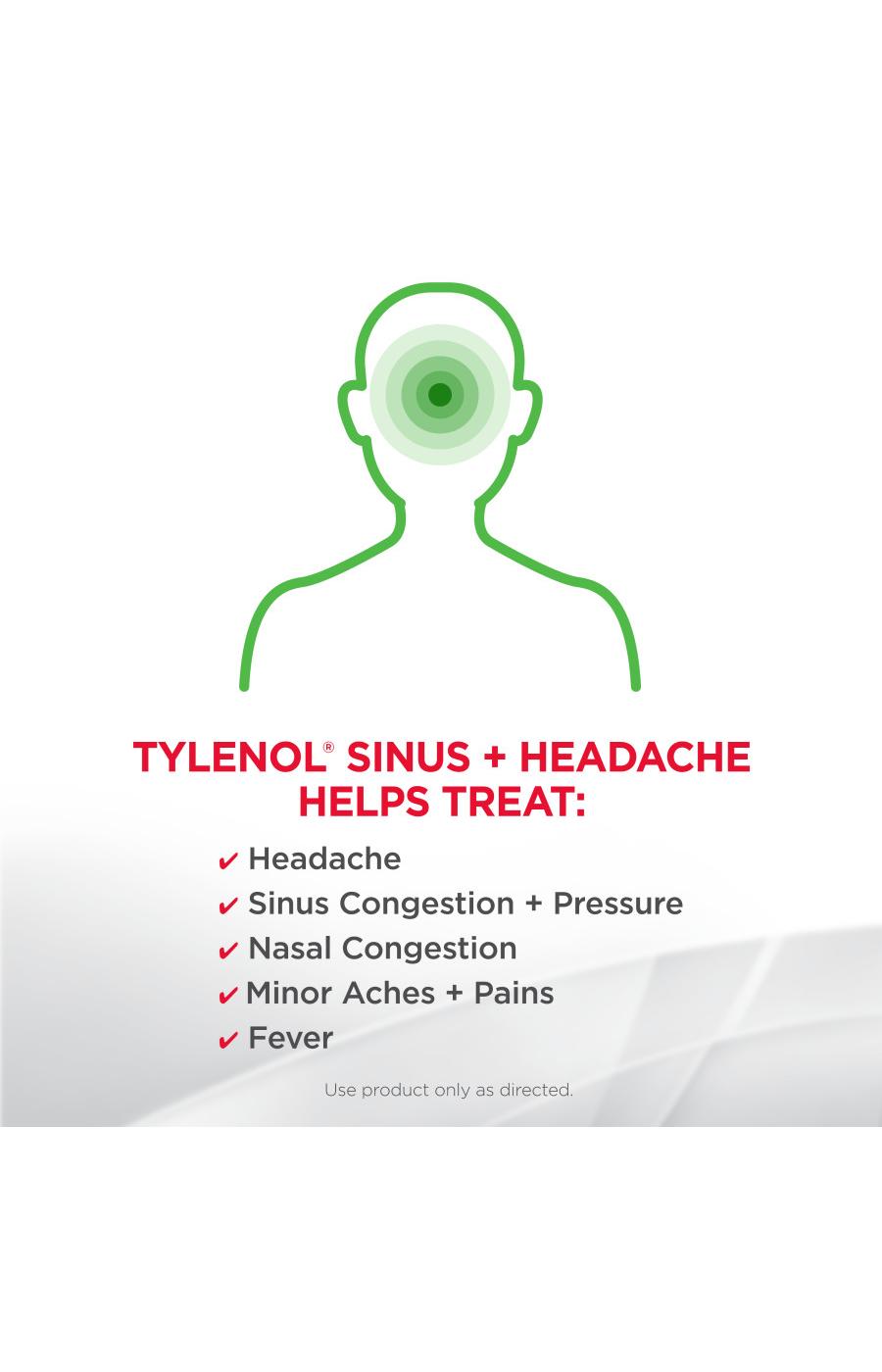 Tylenol Sinus + Headache, Daytime Caplets; image 7 of 7
