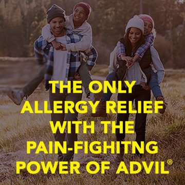 Advil Allergy and Congestion Relief, Pain Reliever, Fever Reducer and Allergy Relief with Ibuprofen, Phenylephrine HCl and Chlorpheniramine Maleate 4 mg - 20 Coated Tablets