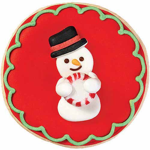 Wilton Snowman With Stripe Mint Royal Icing Decorations Shop Icing