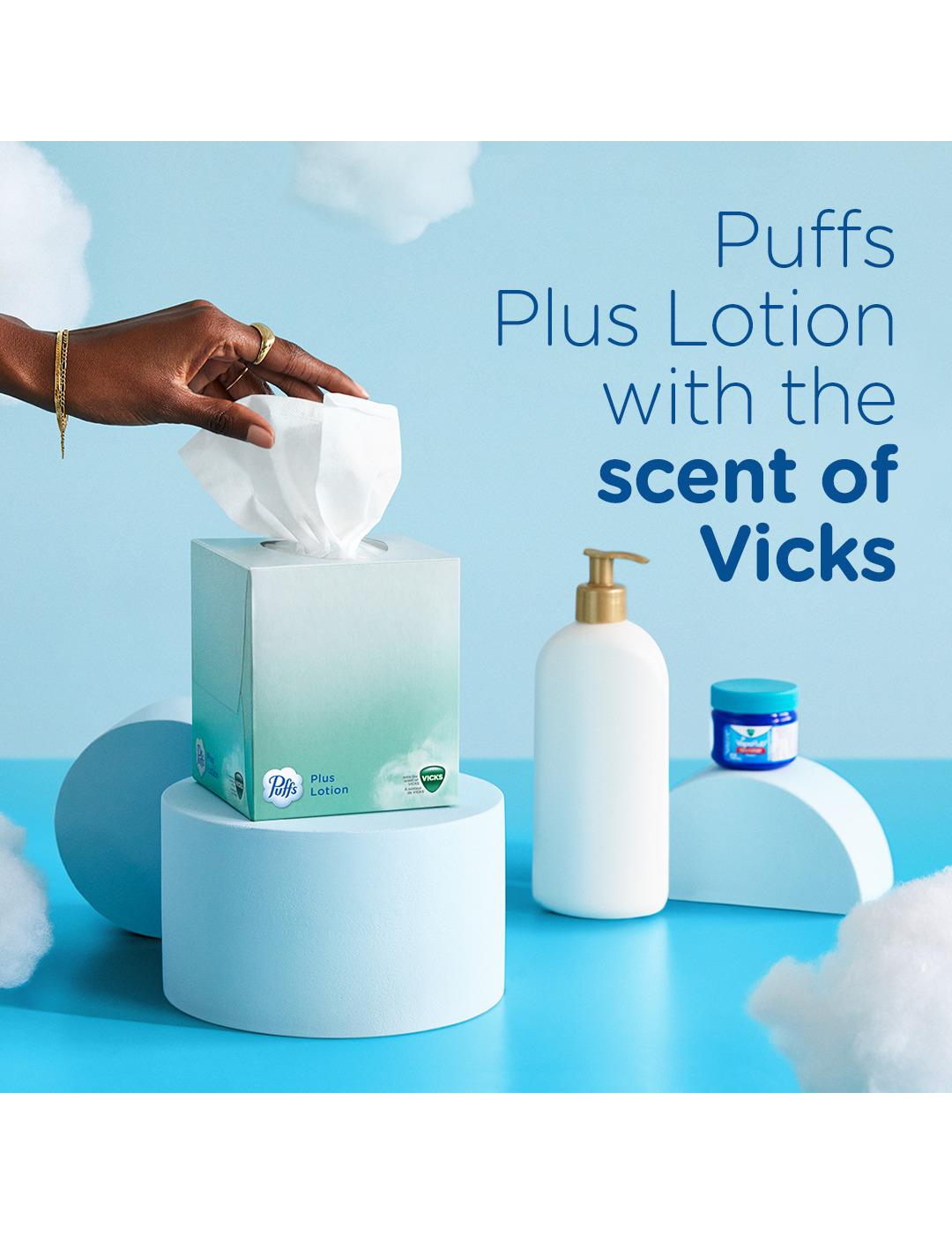 Puffs Plus Lotion with Scent of Vicks Facial Tissues Shop Facial
