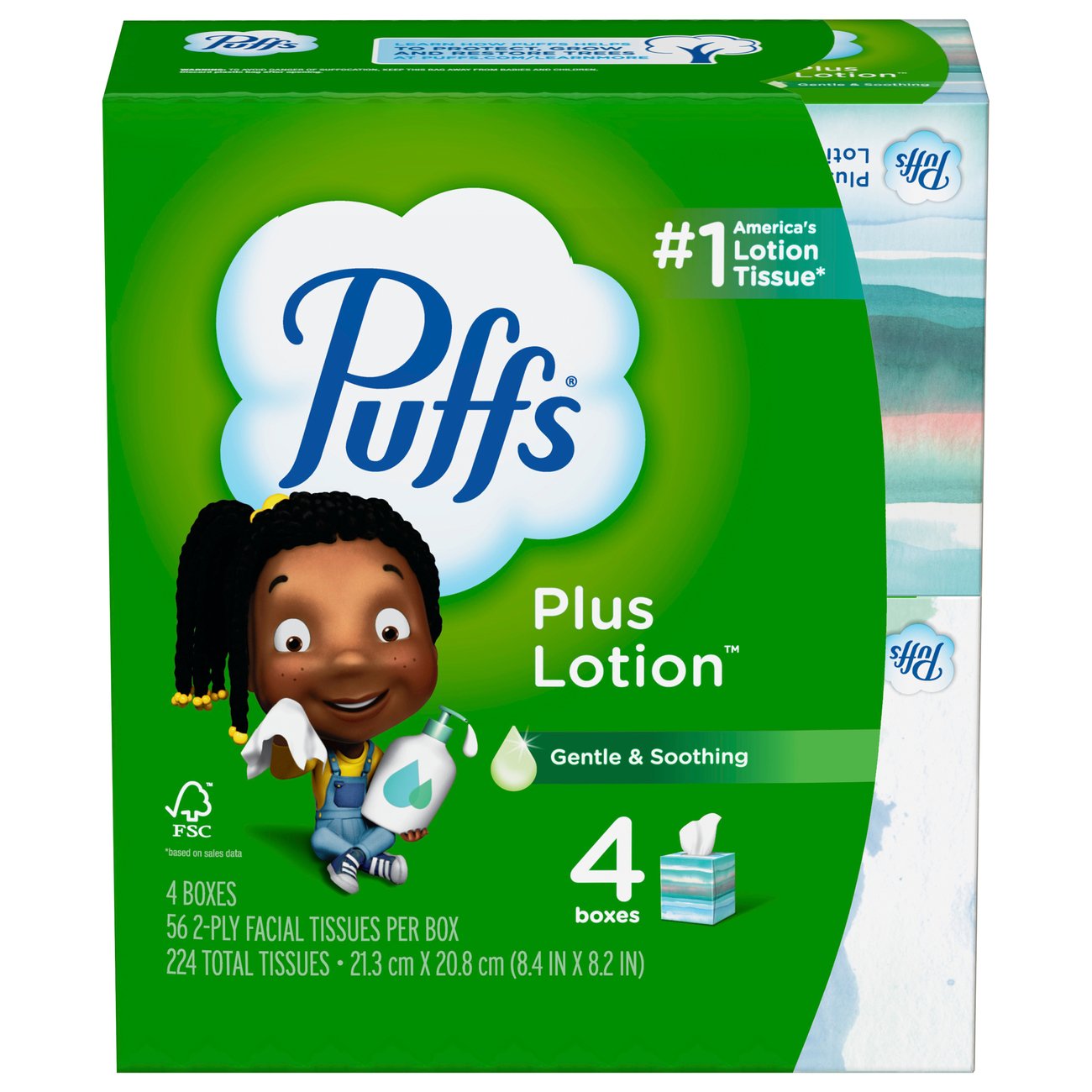 Puffs Plus Lotion Facial Tissues 4 pk Shop Facial Tissue at HEB