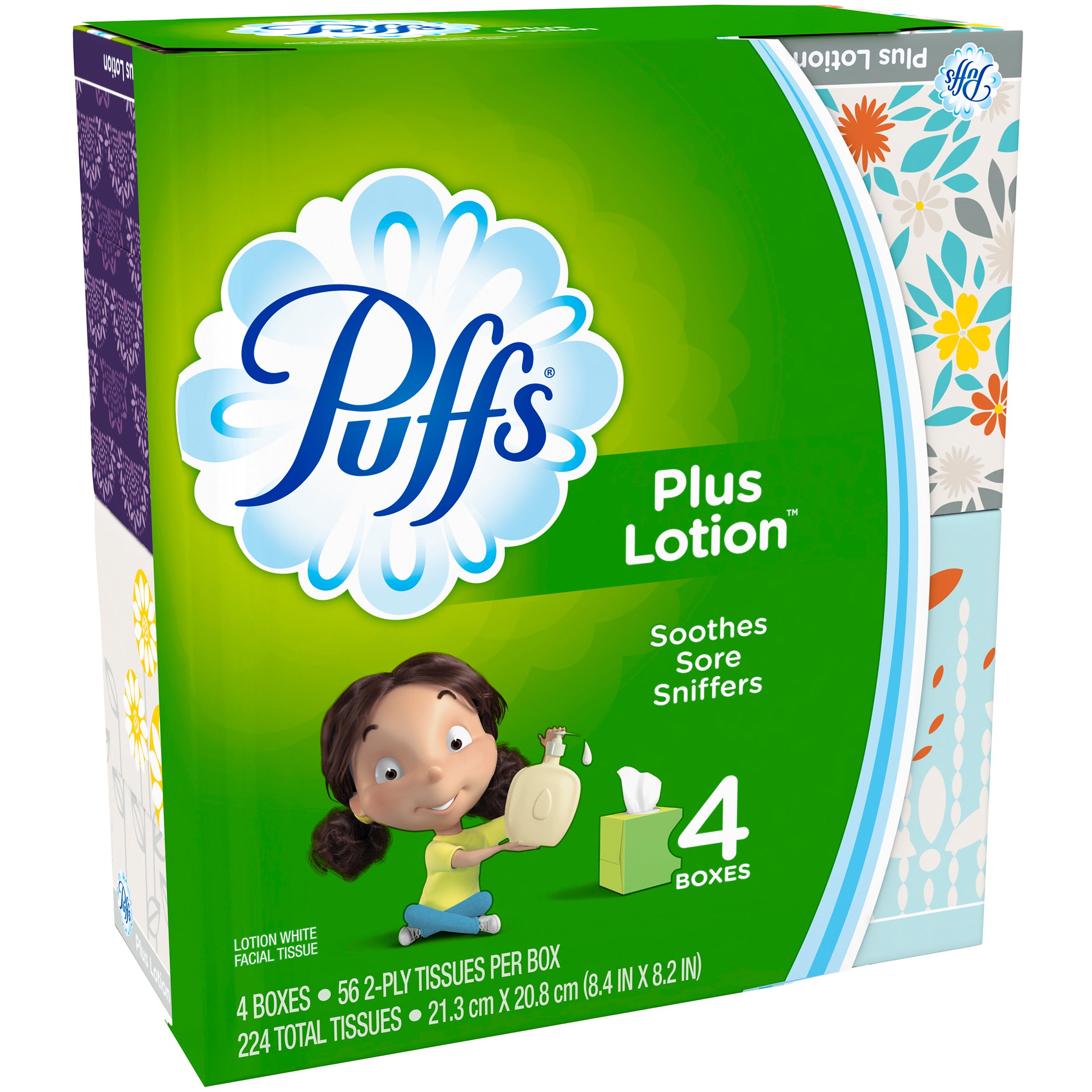 Puffs Plus Lotion Facial Tissues 4 pk - Shop Facial Tissue at H-E-B