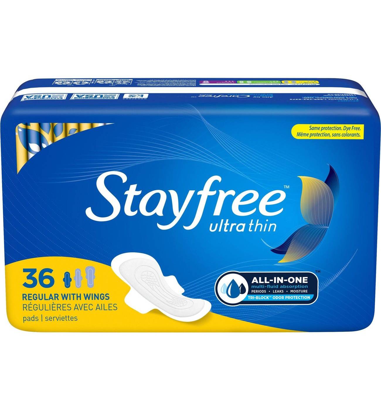 Stayfree Ultra Thin Regular Pads with Wings; image 2 of 7