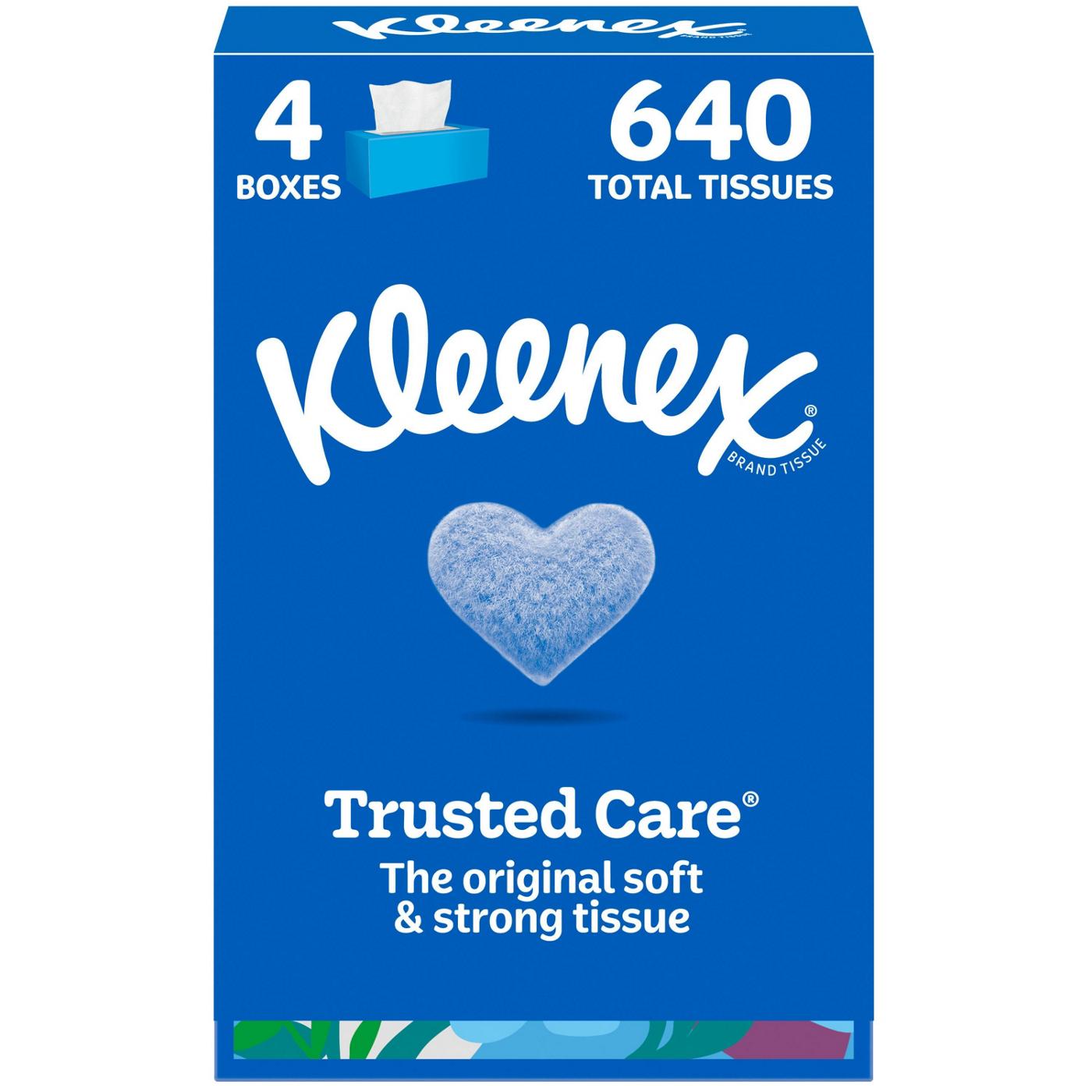 Kleenex Trusted Care Facial Tissues Flat Boxes 2 Ply; image 1 of 7