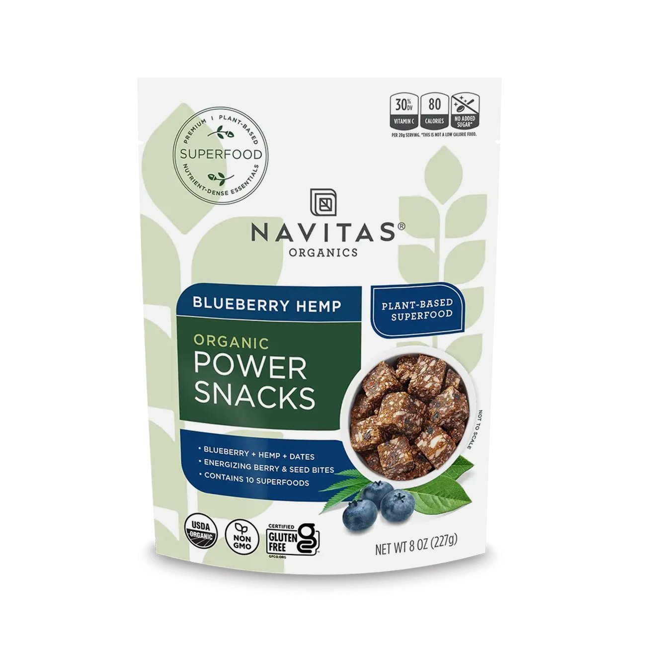 Navitas Organics Power Snacks - Blueberry Hemp, 8 oz