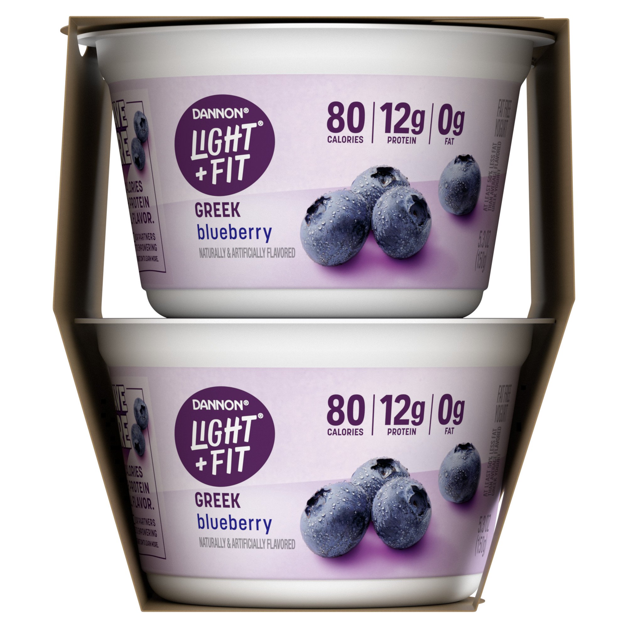 Light + Fit Nonfat Greek Yogurt 4 Pk - Blueberry - Shop Yogurt At H-E-B