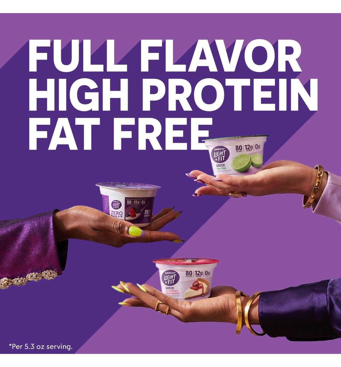 Light + Fit Nonfat Greek Yogurt 4 pk - Blueberry; image 6 of 10