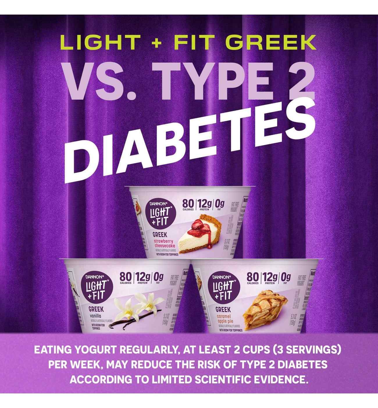 Light + Fit Nonfat Greek Yogurt 4 pk - Blueberry; image 8 of 10