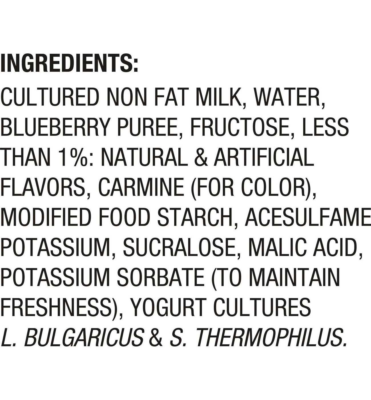 Light + Fit Nonfat Greek Yogurt 4 pk - Blueberry; image 10 of 10