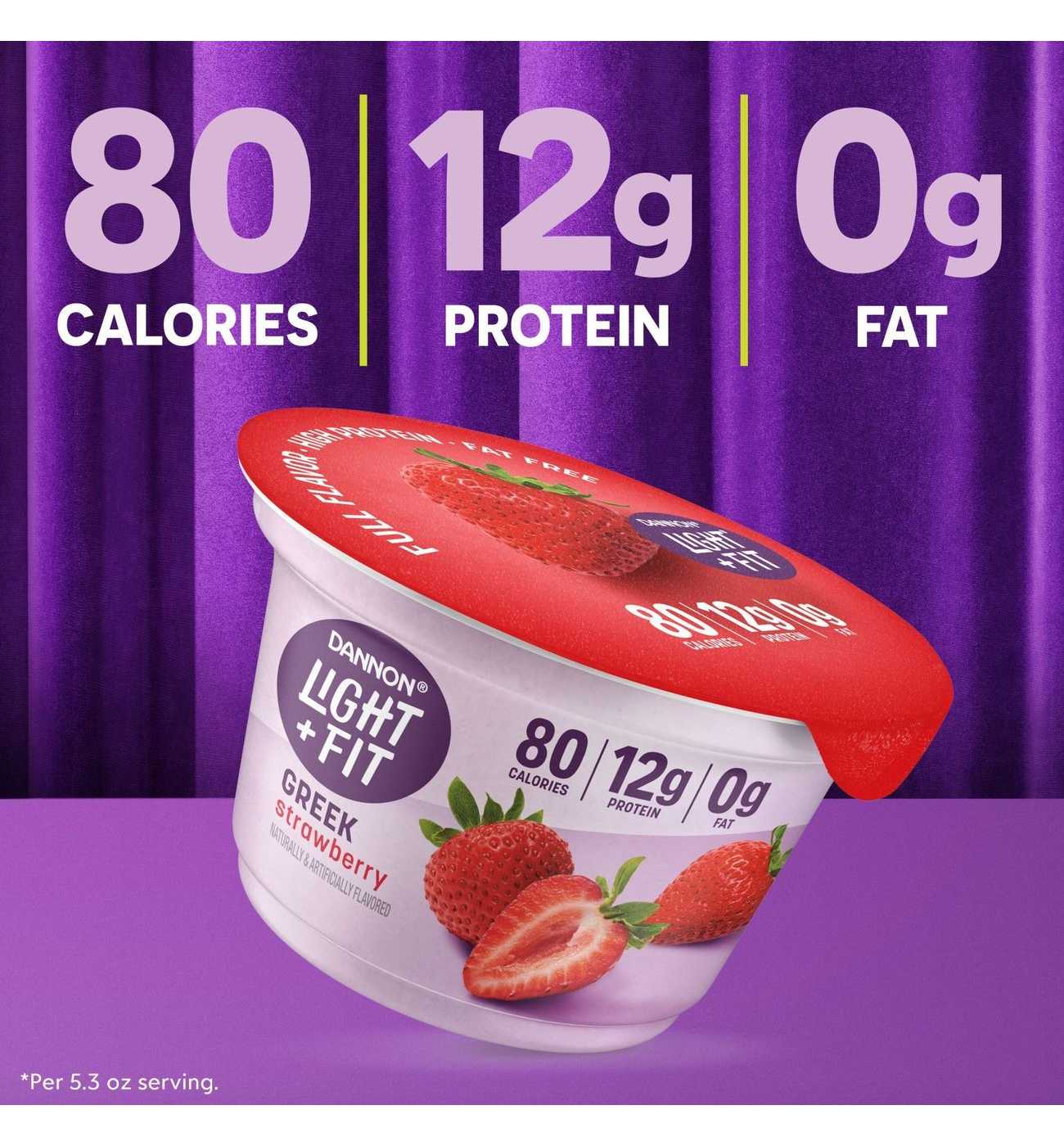 Light + Fit Nonfat Greek 4 pk Yogurt - Strawberry; image 7 of 10