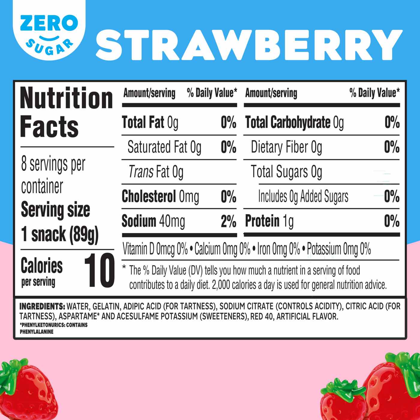 Jell-O Zero Sugar Strawberry Gelatin Snacks Value Pack; image 3 of 11