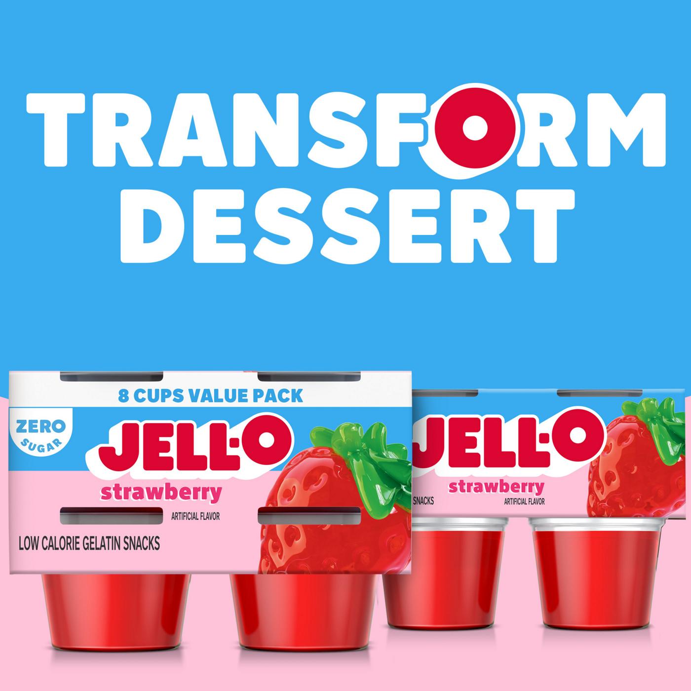 Jell-O Zero Sugar Strawberry Gelatin Snacks Value Pack; image 4 of 11