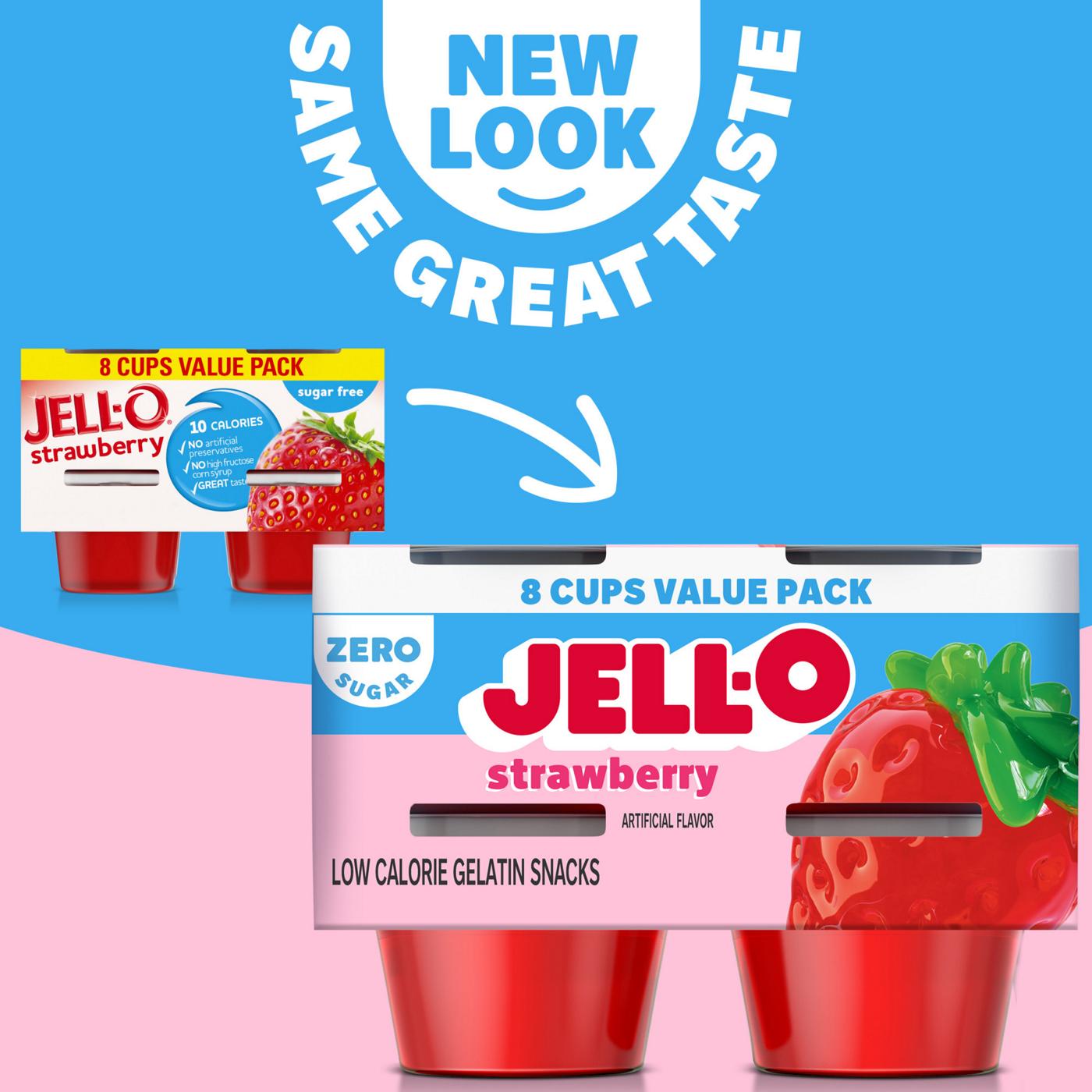 Jell-O Zero Sugar Strawberry Gelatin Snacks Value Pack; image 5 of 11