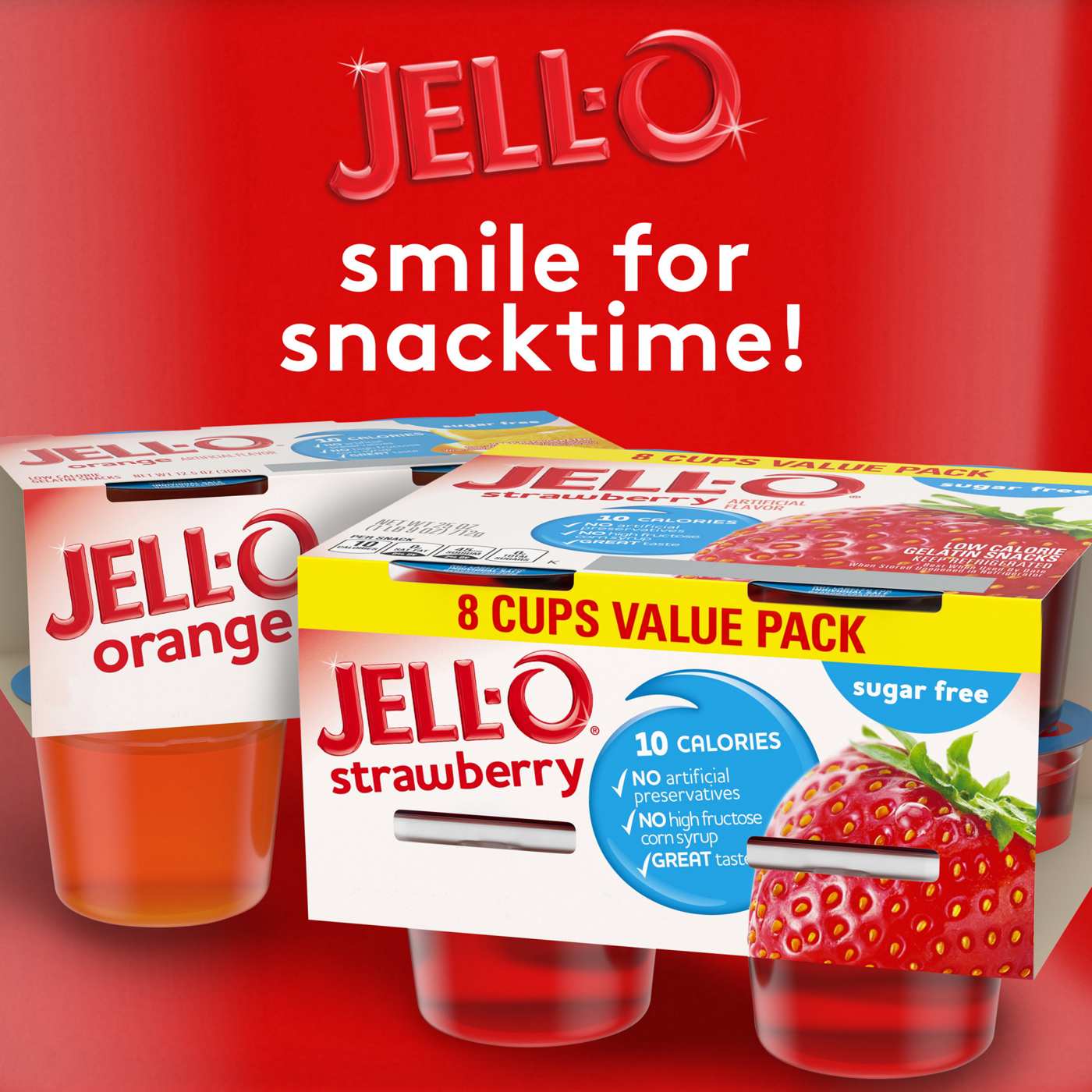 Jell-O Zero Sugar Strawberry Gelatin Snacks Value Pack; image 10 of 11