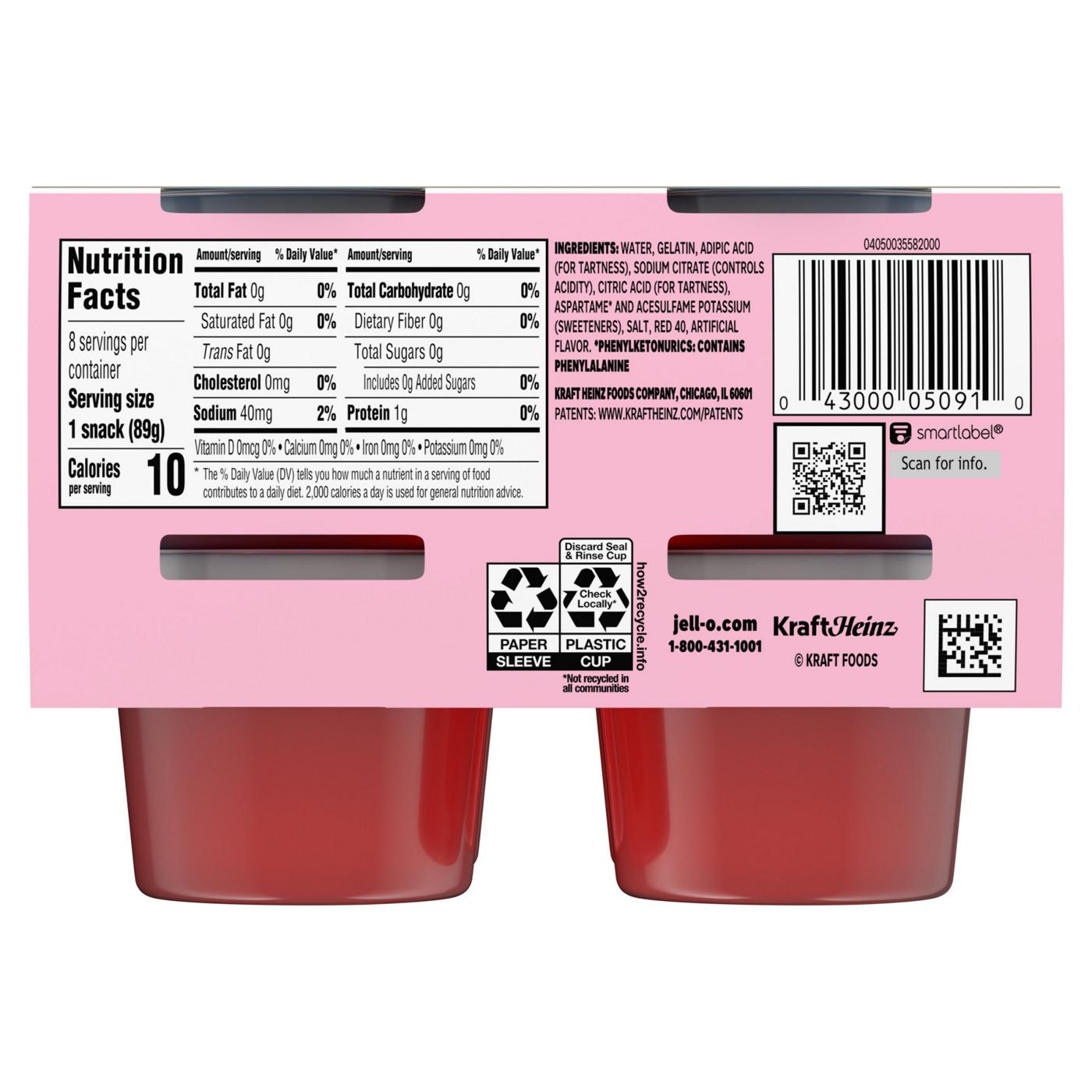 Jell-O Zero Sugar Strawberry Gelatin Snacks Value Pack; image 11 of 11
