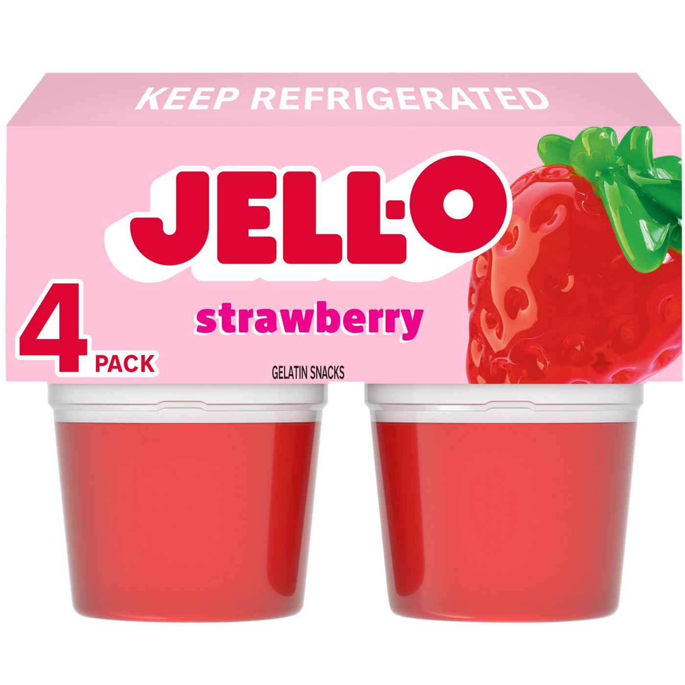 Jell-O Strawberry Gelatin Snacks; image 1 of 11