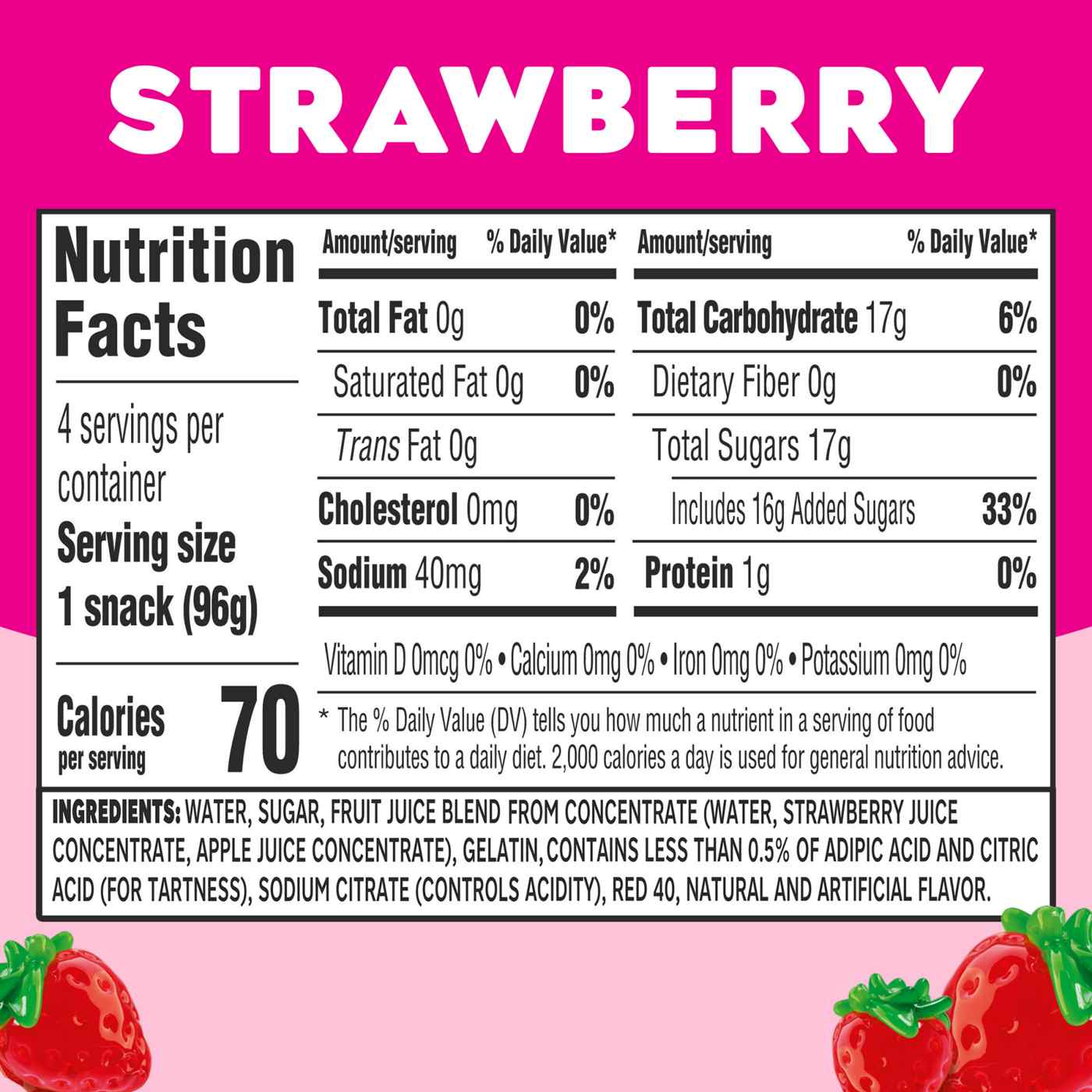 Jell-O Strawberry Gelatin Snacks; image 11 of 11