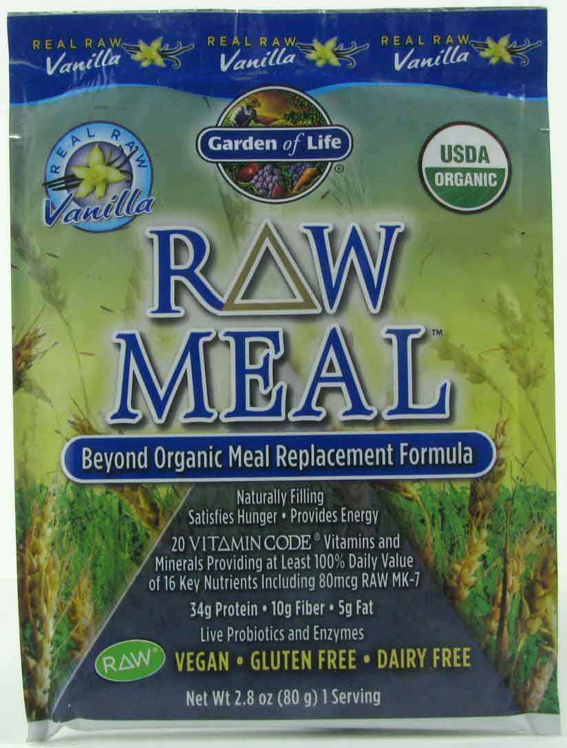 Garden of Life Raw Organic Meal Vanilla Shake & Meal Replacement Powder