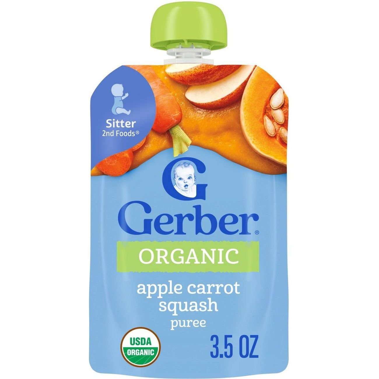Gerber organic for baby food pouch apple carrot squash shop baby
