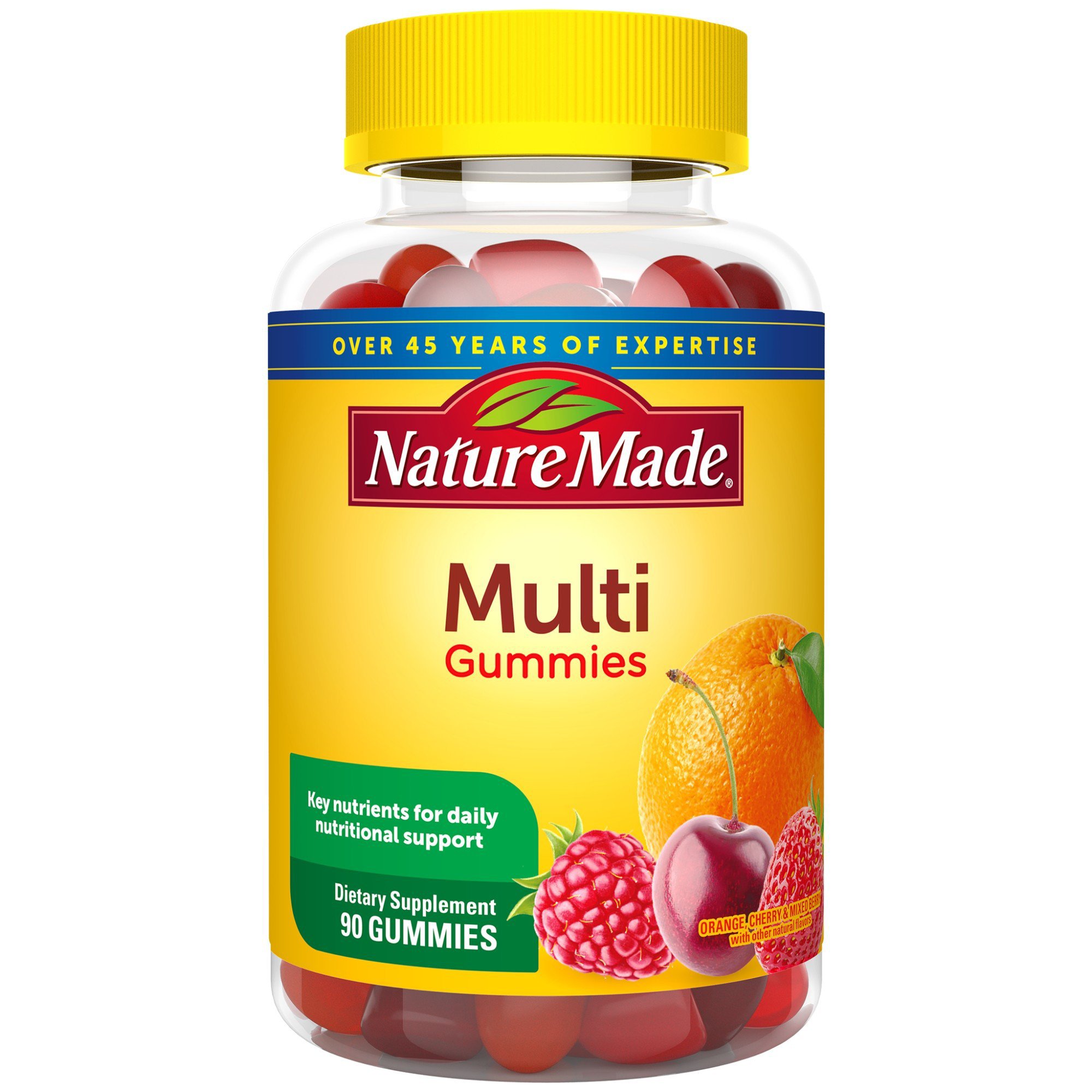 Nature Made Multi Adult Orange, Cherry & Mixed Berry Gummies Shop