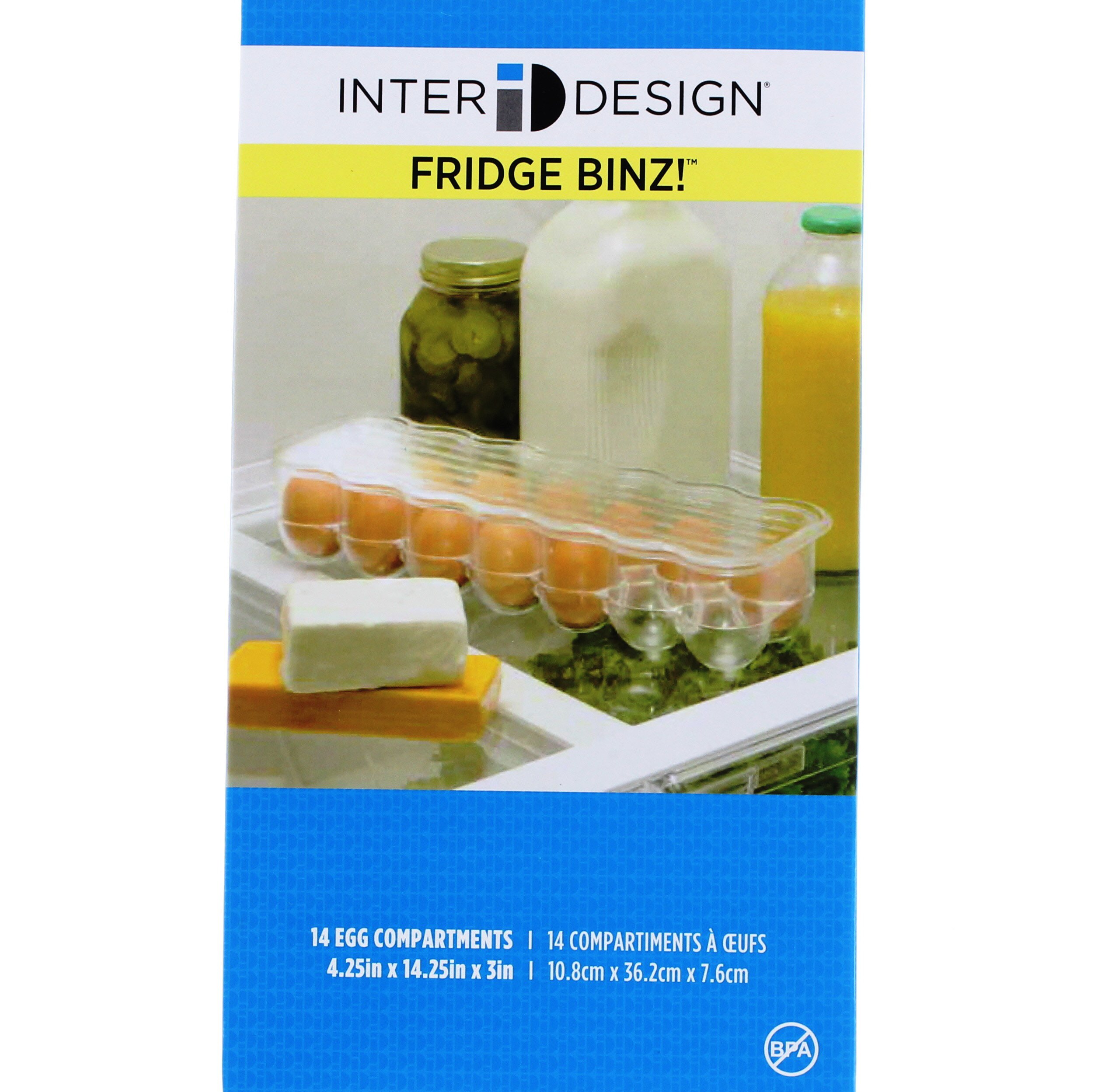 Interdesign Fridge Binz 21 Egg Holder, Clear