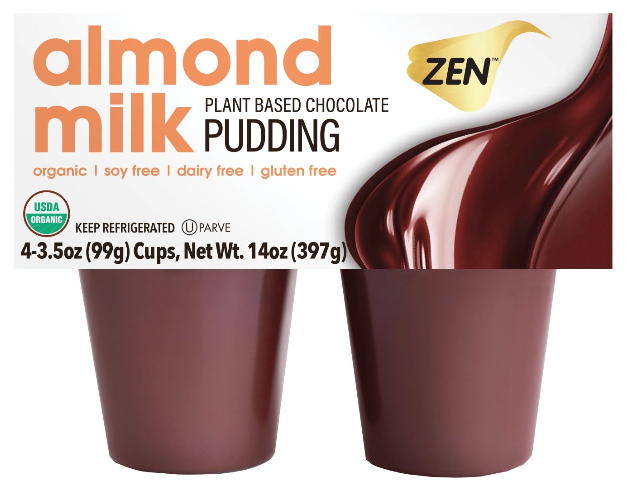 Zen Chocolate Pudding Made with Almond Milk Shop Pudding & Gelatin at