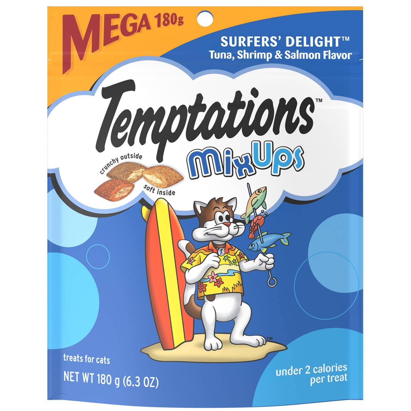 Temptations MixUps Crunchy and Soft Cat Treats Surfer's Delight Flavor; image 1 of 5